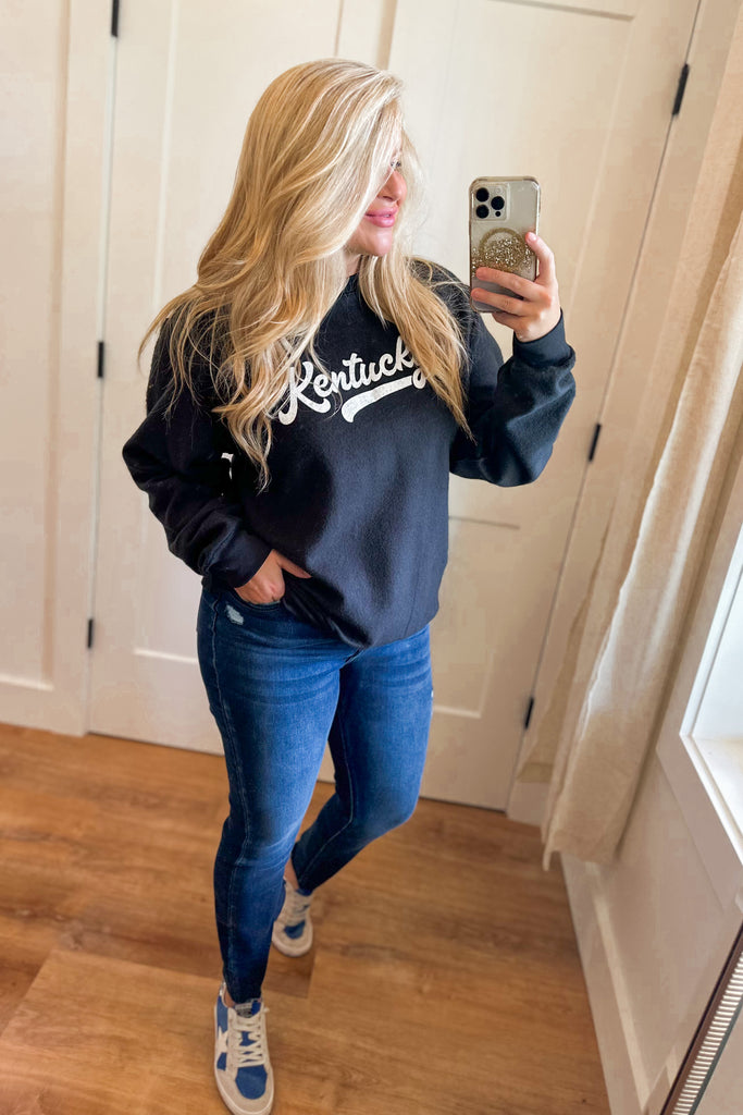 Kentucky Inside Out Black Long Sleeve Sweatshirt Top - Be You Boutique