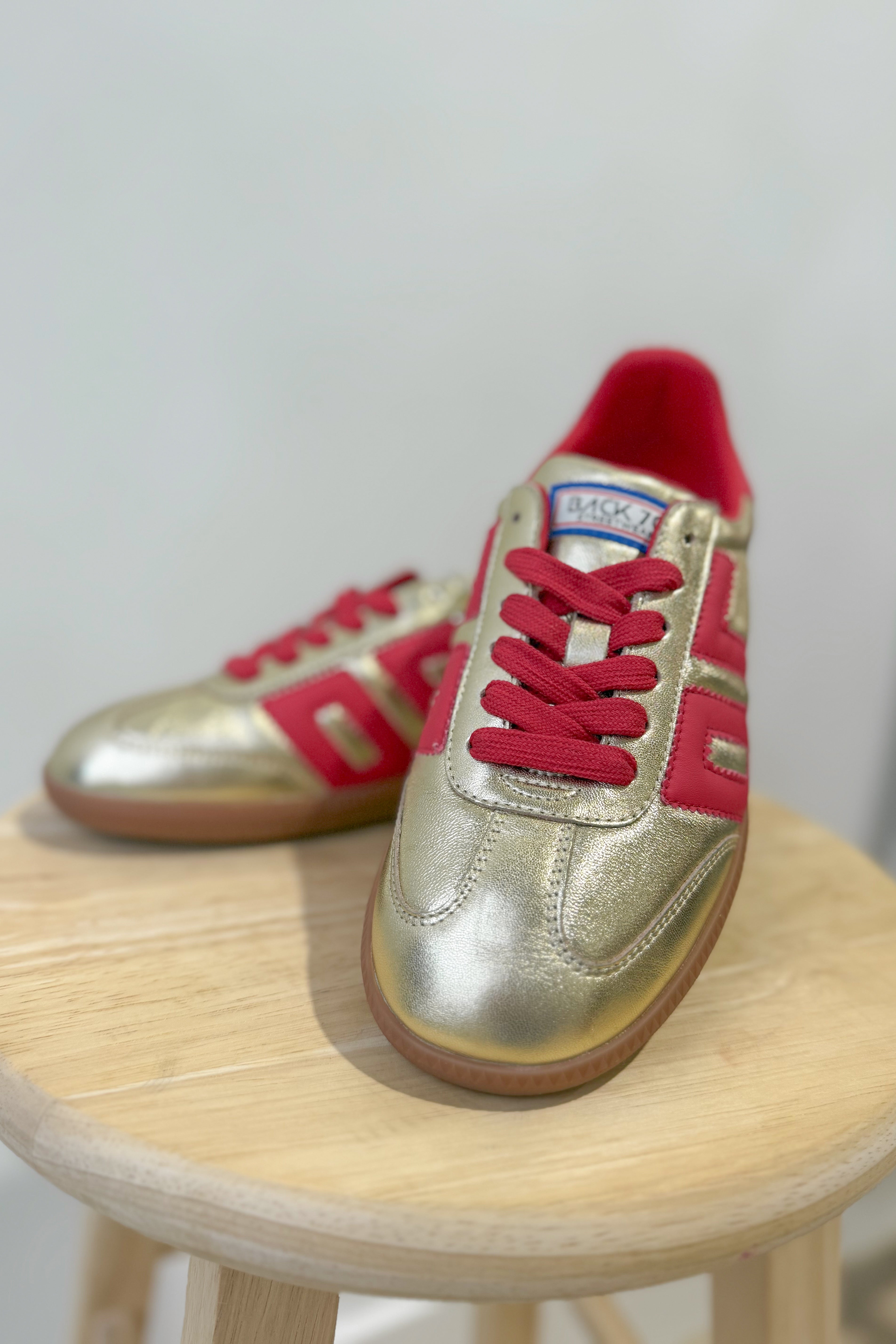 BACK70 Cloud Sneakers in Gold Red - Be You Boutique