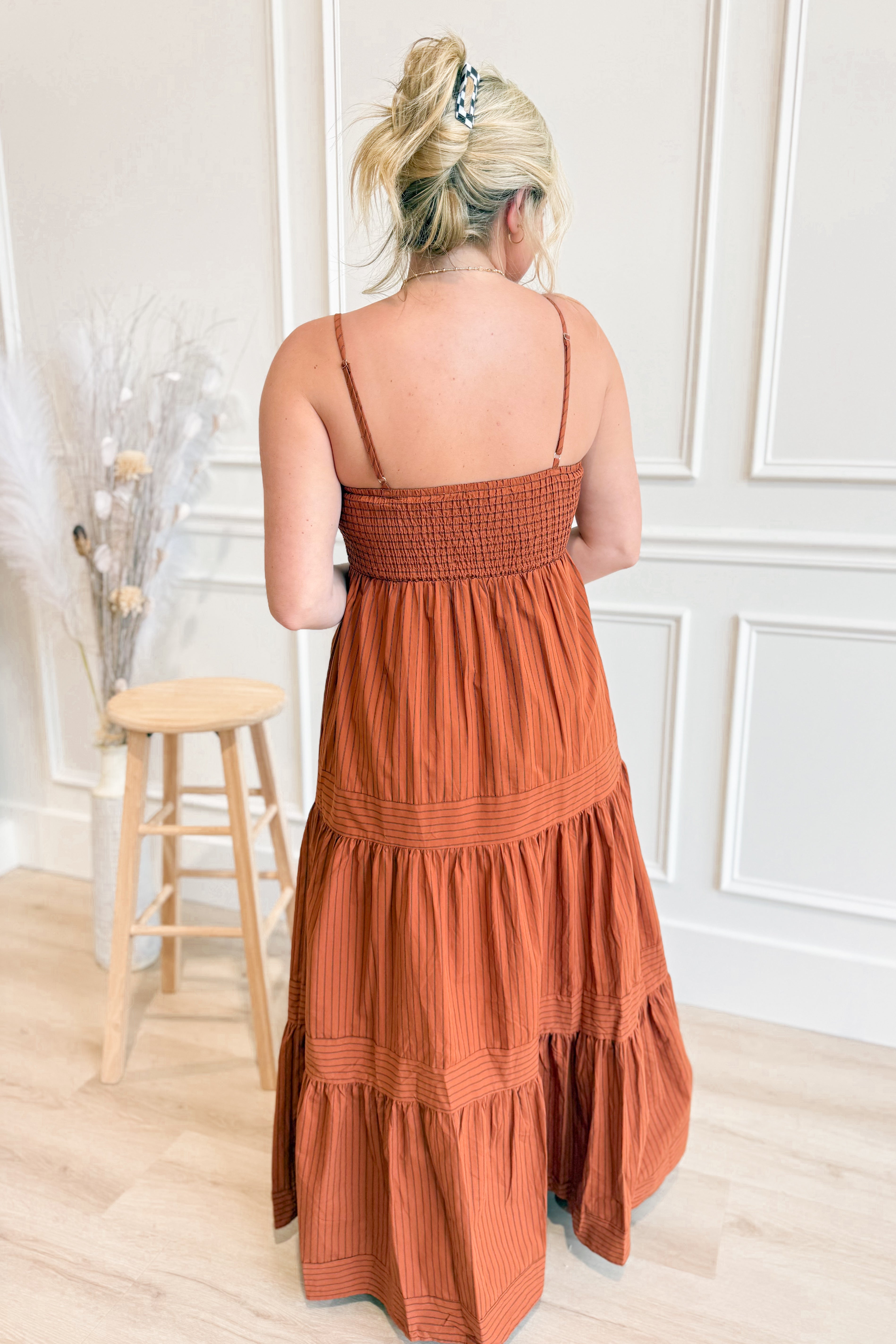 Taylor Terracotta Ridge Maxi Dress - Be You Boutique