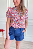 Rita Ditsy Floral Puff Sleeve Top - Be You Boutique