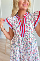Cheryl Floral Flutter Sleeve Midi Dress - Be You Boutique