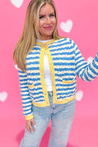 Sadie Striped Button Down Cardigan - Be You Boutique