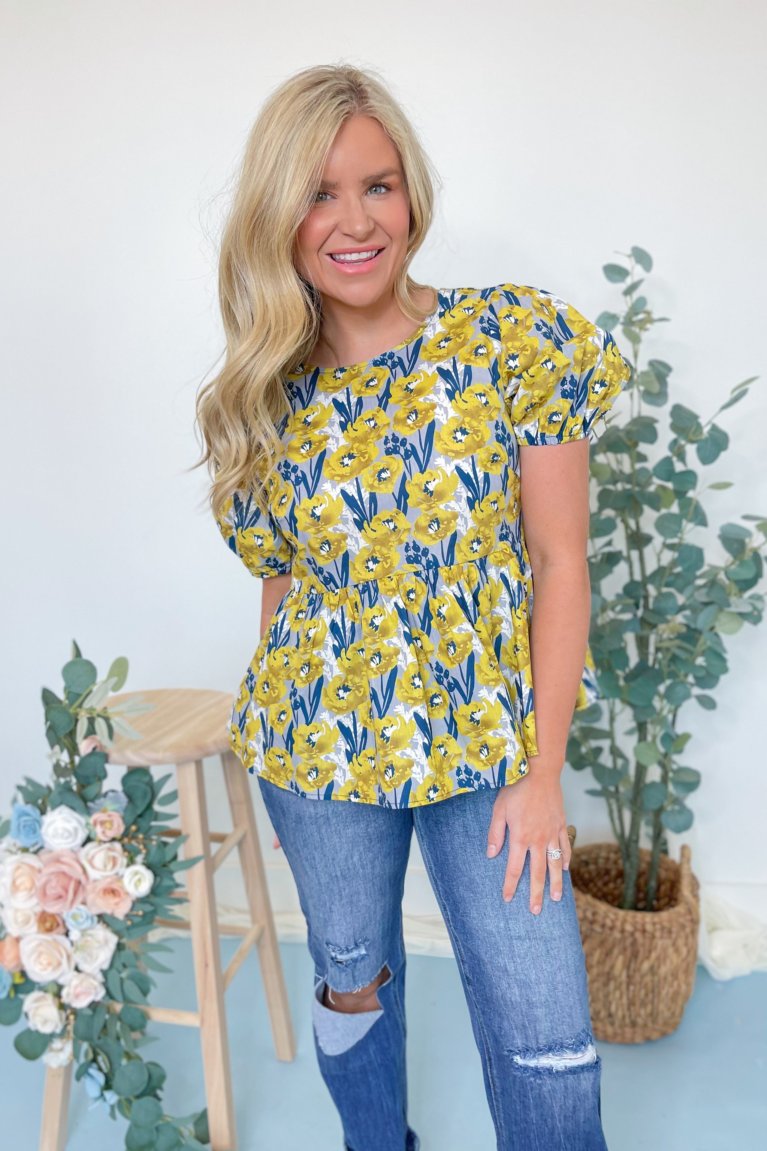 Chassity Living Floral Printed Top - Be You Boutique