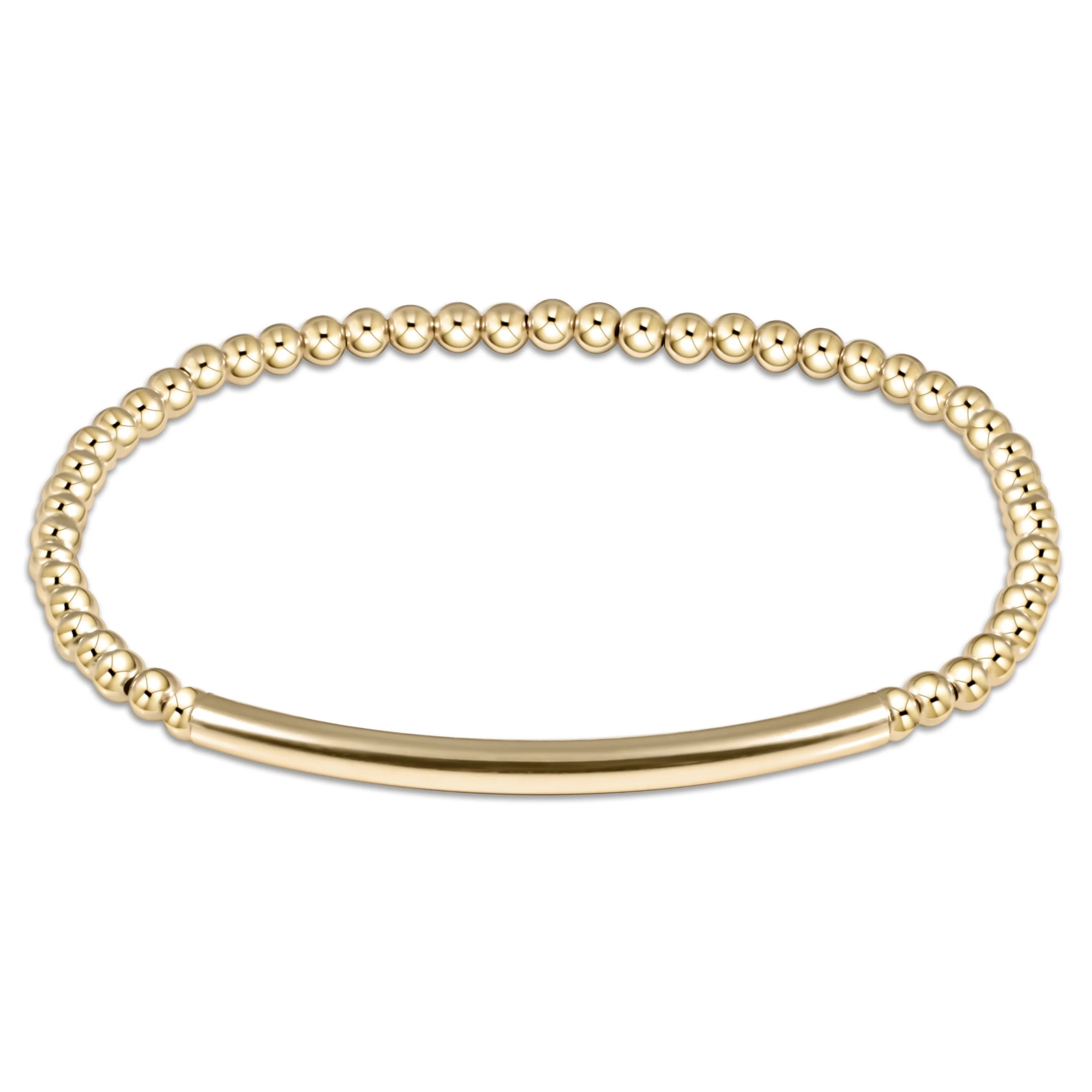 Classic Gold 3mm Bead Bracelet - Bliss Bar Smooth // Enewton main image 0