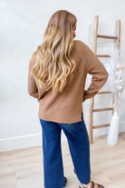 Wishlist Maddie Mocha Turtle Neck Sweater from the 132 Fall Sweater collection, featuring a cozy mocha-colored knit with a turtleneck design.
