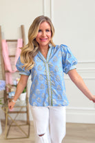 Connie Floral Printed Button Down Top - Be You Boutique