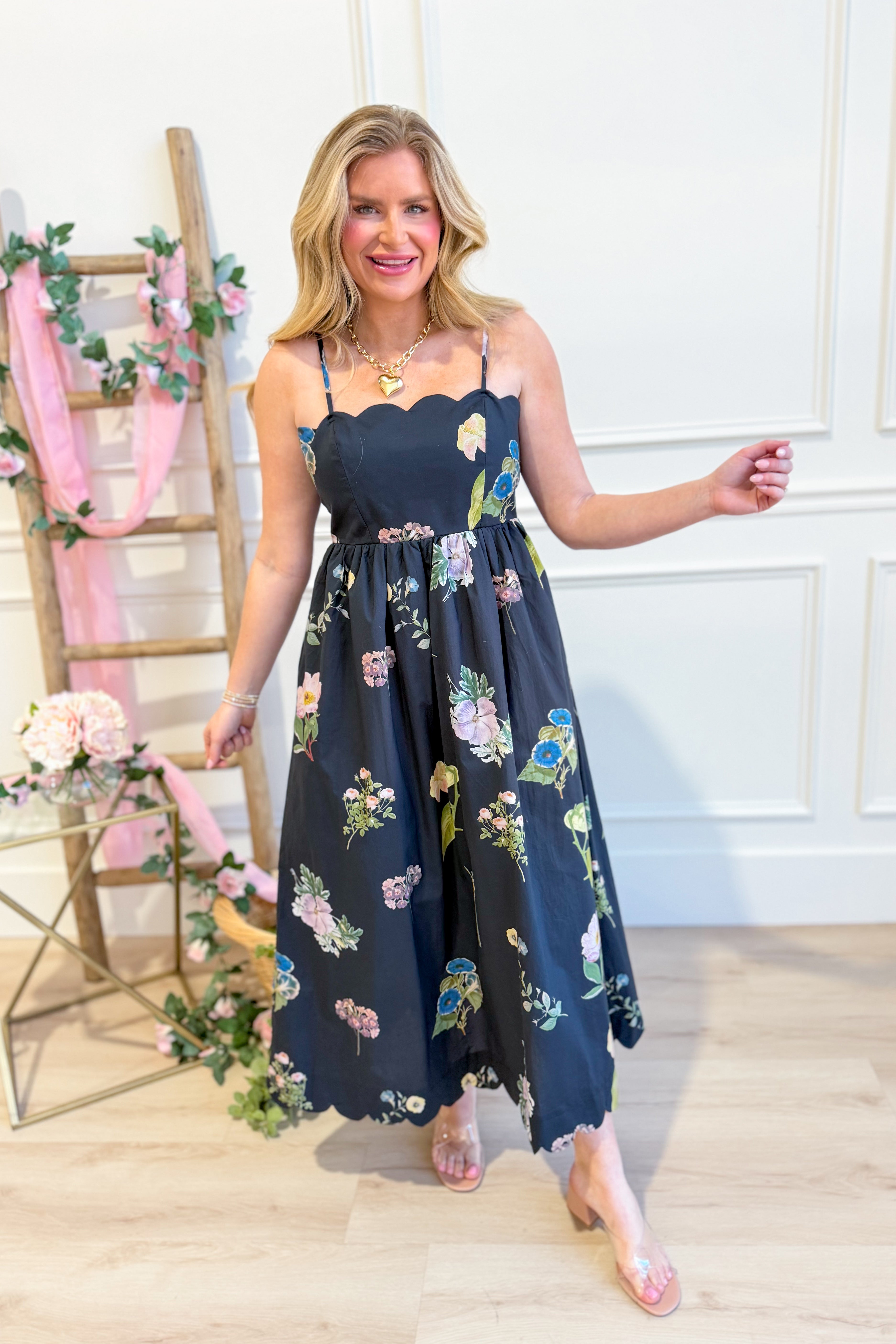 Mandy Floral Sleeveless Dress - Be You Boutique