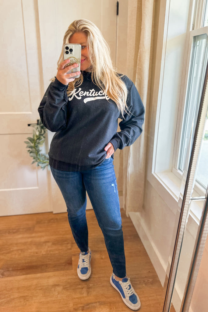 Kentucky Inside Out Black Long Sleeve Sweatshirt Top - Be You Boutique