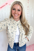 Judson Quilted Floral Button Down Jacket *FINAL SALE* - Be You Boutique