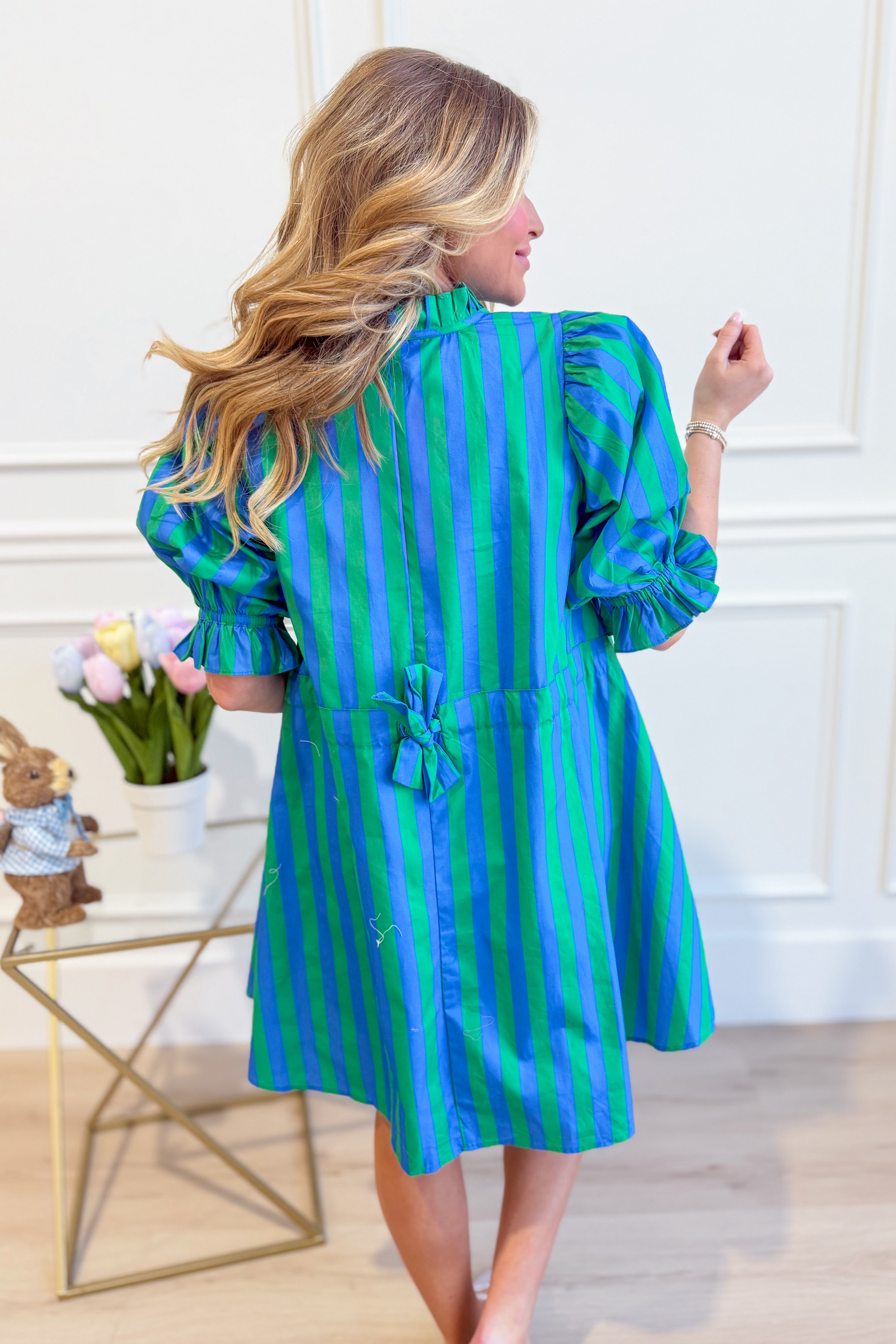 Kelsea Striped Half Sleeve Dress - Be You Boutique