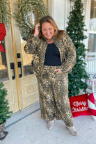Nancy Animal Print Denim Long Sleeve Jacket - Be You Boutique