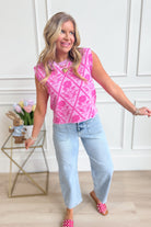 Linny Printed Sleeveless Top - Be You Boutique