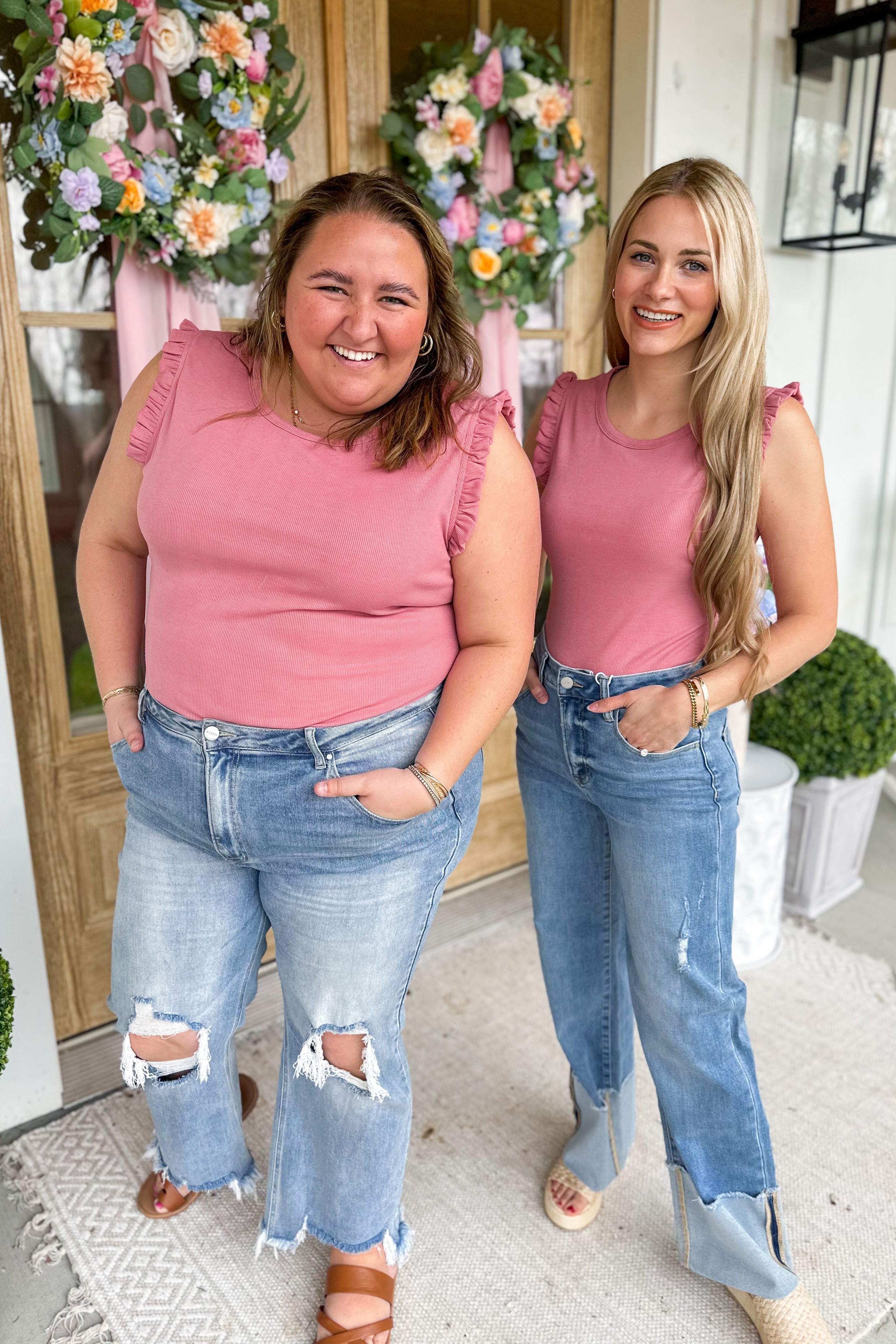 Sam Ribbed Bodysuit with Mini Ruffle Top - Be You Boutique