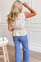 Mayci Collared Floral Sleeveless Top - Be You Boutique