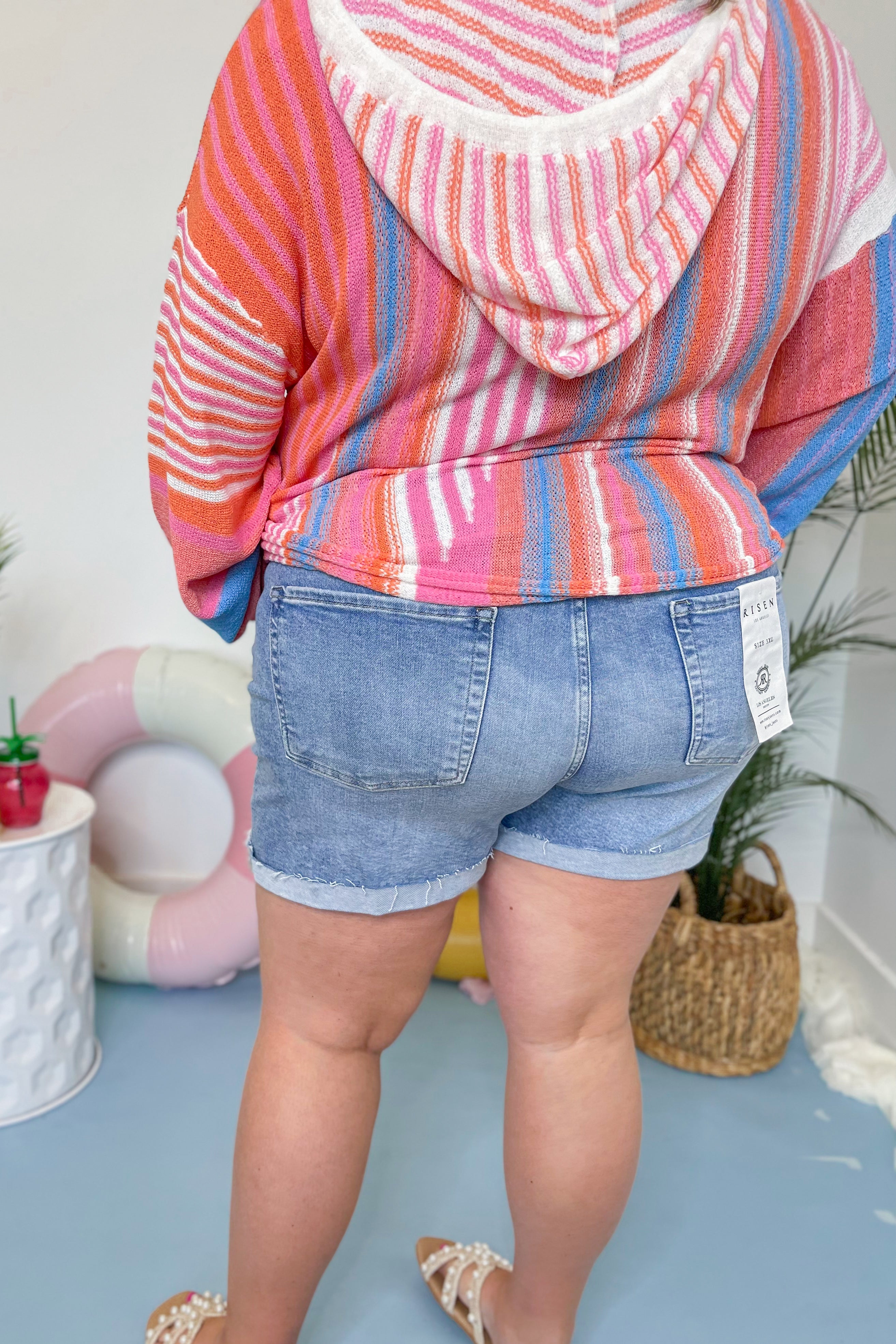 Risen Connor HR Cuffed Denim Short [1-3XL] - Be You Boutique