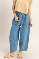 HYFVE Mason oversized pocket wide-leg jeans with relaxed fit and 147 novelty denim style, shown with front view.