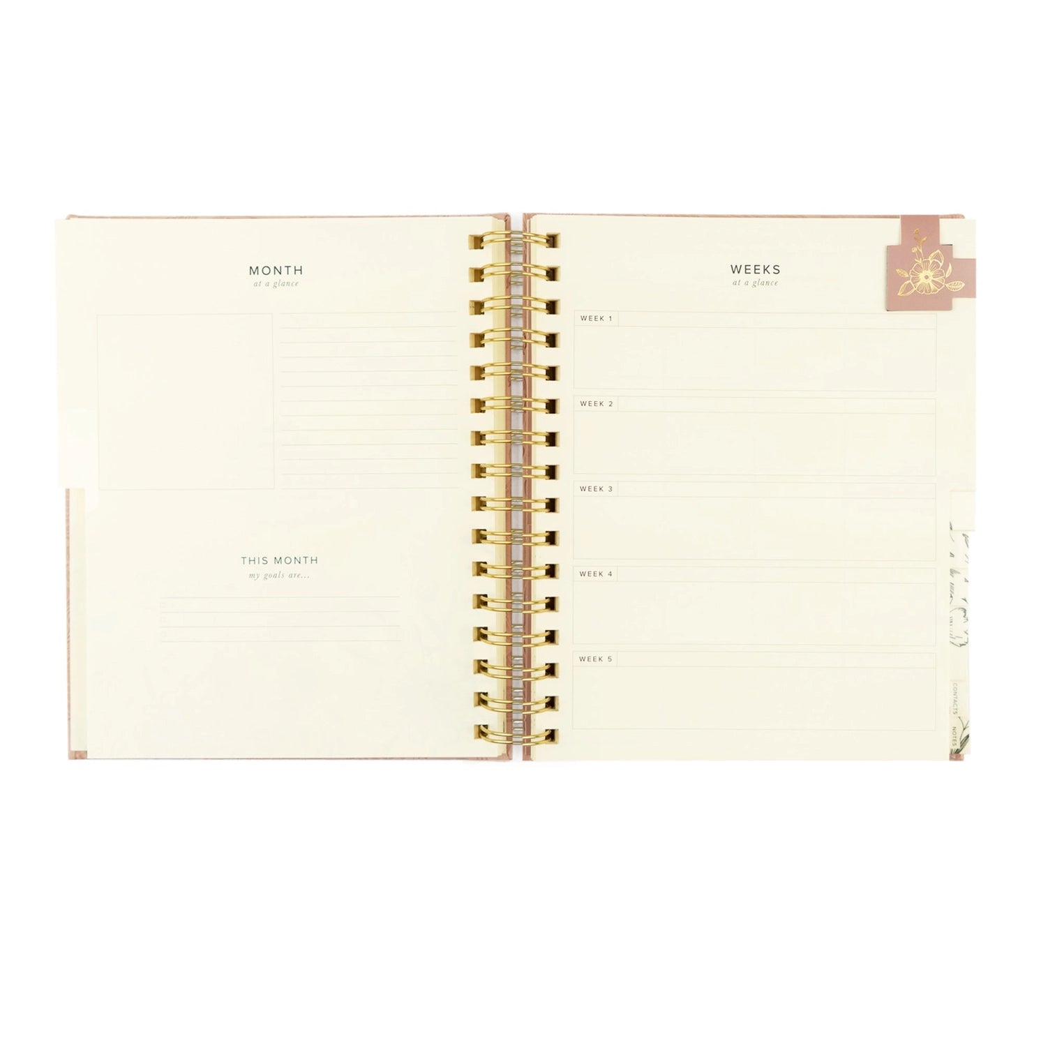 Undated 12-month planner from HOSANNA REVIVAL with a sleek cover, part of the Sonora 218 accessories collection.