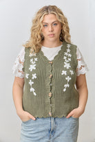 Linda Flower Knit Sweater Vest - Be You Boutique