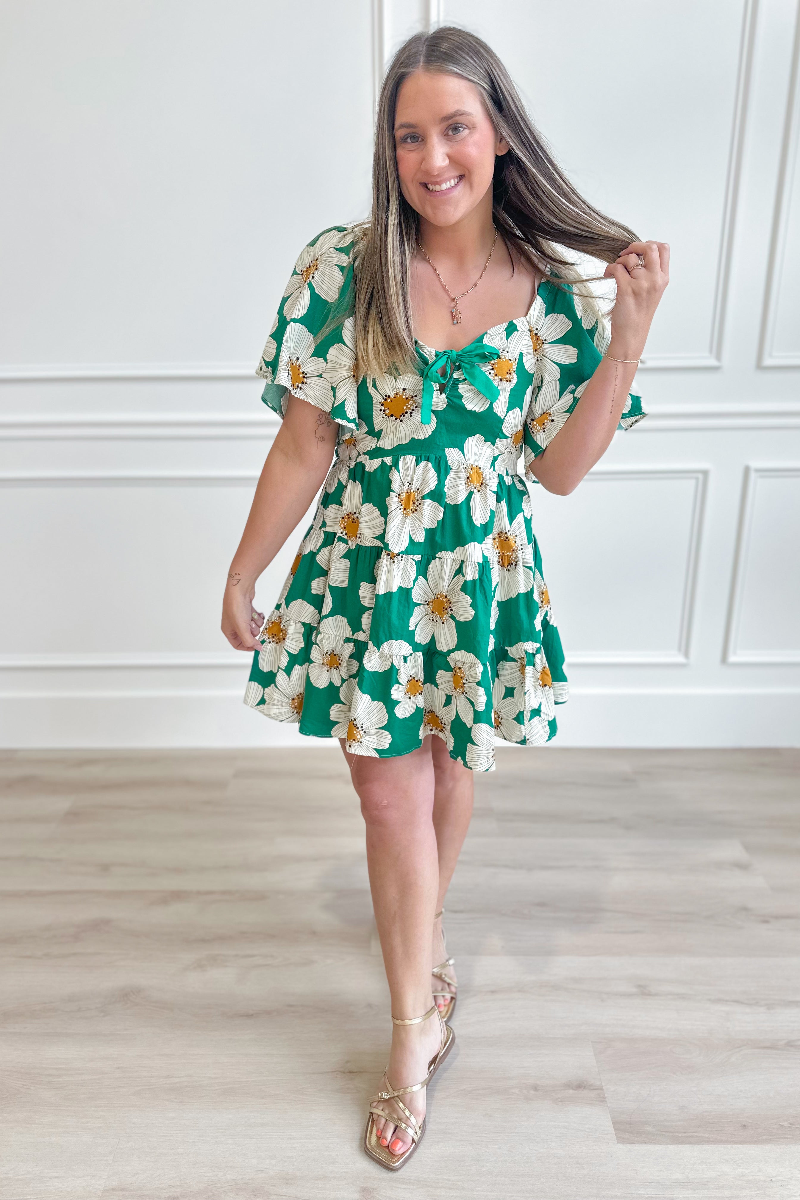 Ella Daisy Print Dress - Be You Boutique