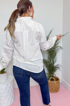 Mia Striped Button Down Oversized Top - Be You Boutique