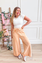 Luke Monkey Washed Terry Knit Wide Leg Pants - Be You Boutique