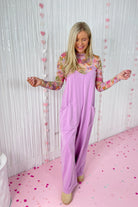Marjorie Wide Leg Mineral Washed Cotton Span Jumpsuit - Be You Boutique