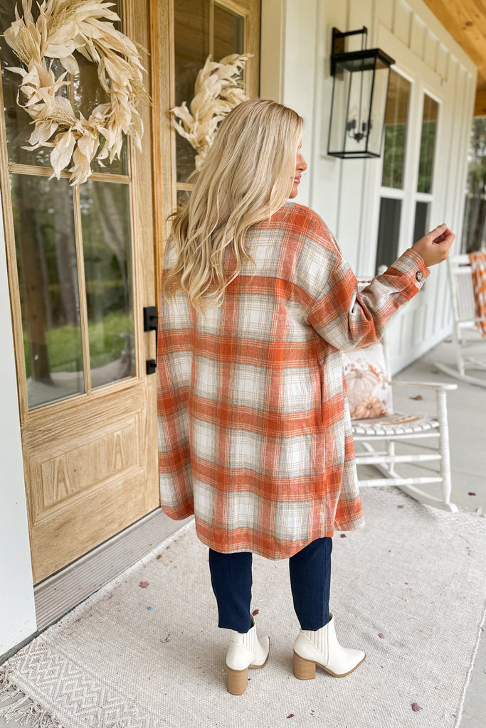 Martha Long Plaid Shacket - Be You Boutique