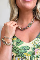 Zenzii Candace Resin Oval Link Bracelet - Be You Boutique