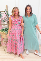 Chelsea Poplin Floral Tiered Midi Dress - Be You Boutique