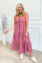Sandra Striped Front Tie Midi Dress - Be You Boutique