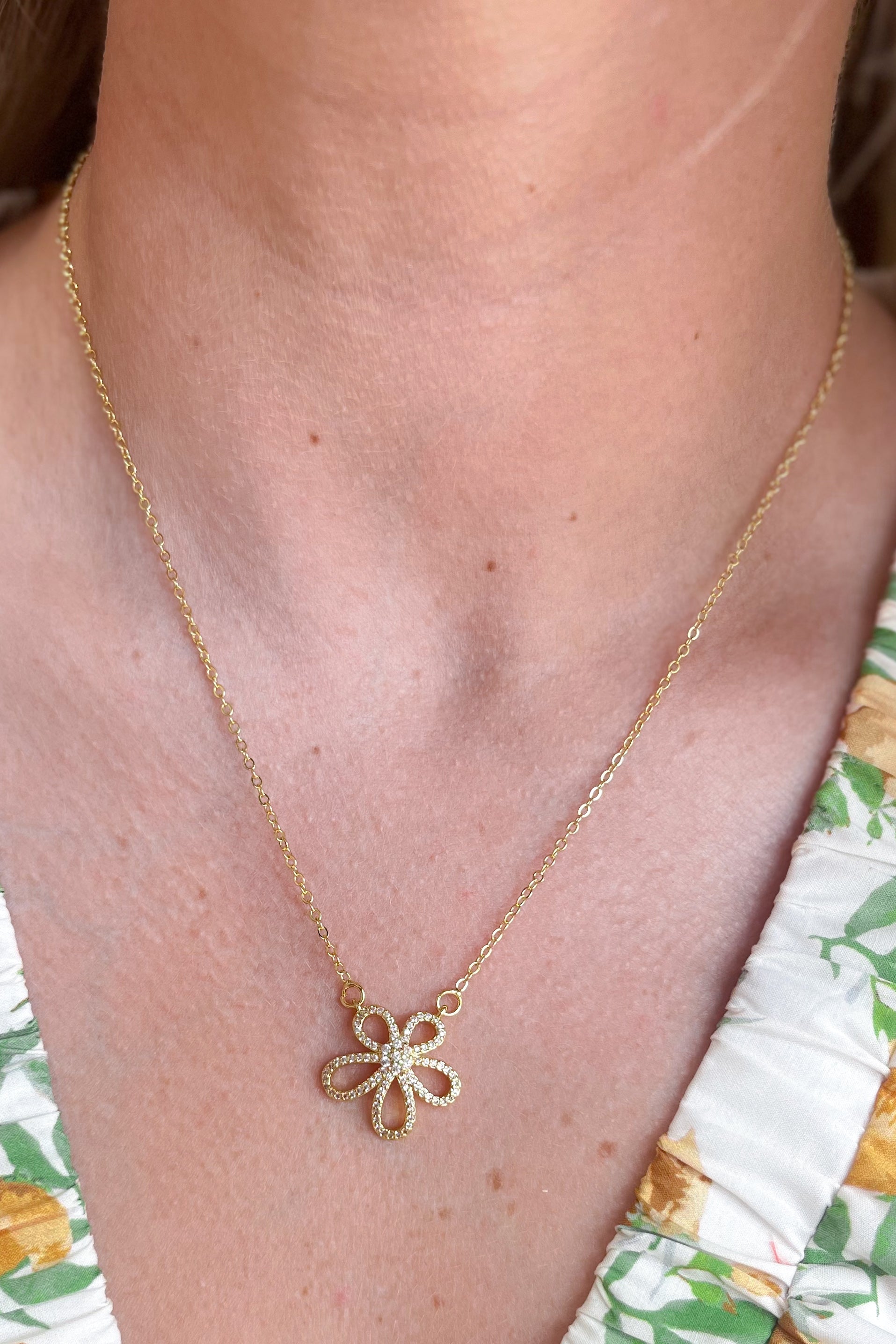 Treasure Jewels Flower Power Gold Necklace - Be You Boutique