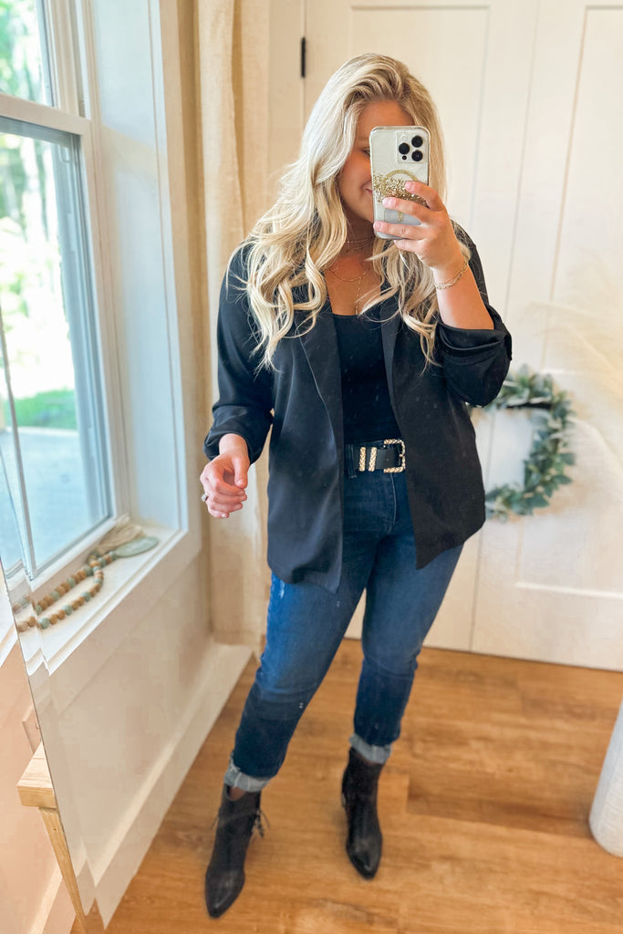 Chester Long Sleeve Solid Color Boyfriend Blazer - Be You Boutique