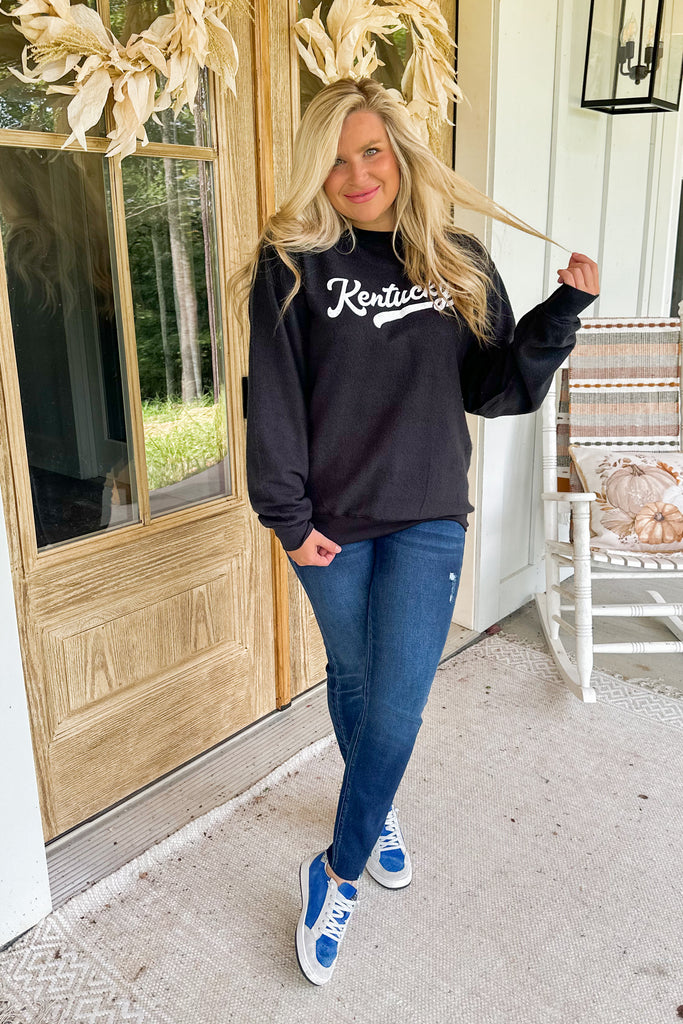 Kentucky Inside Out Black Long Sleeve Sweatshirt Top - Be You Boutique