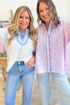 Lynette Solid Trim Detailed Top - Be You Boutique