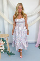 Lily Tube Long Chiffon Lace Up Dress - Be You Boutique