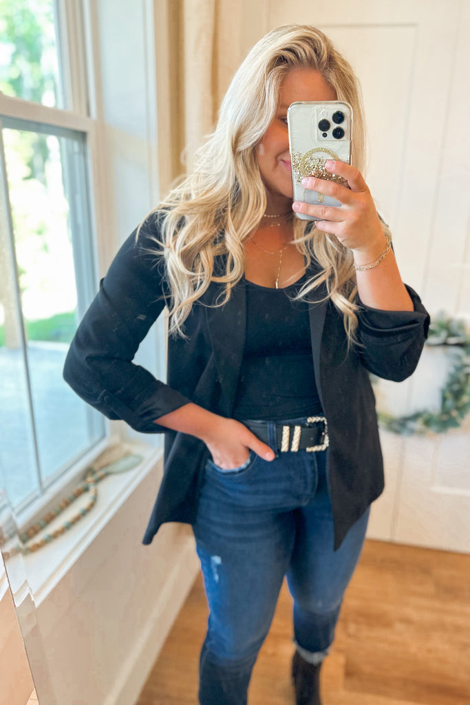 Chester Long Sleeve Solid Color Boyfriend Blazer - Be You Boutique