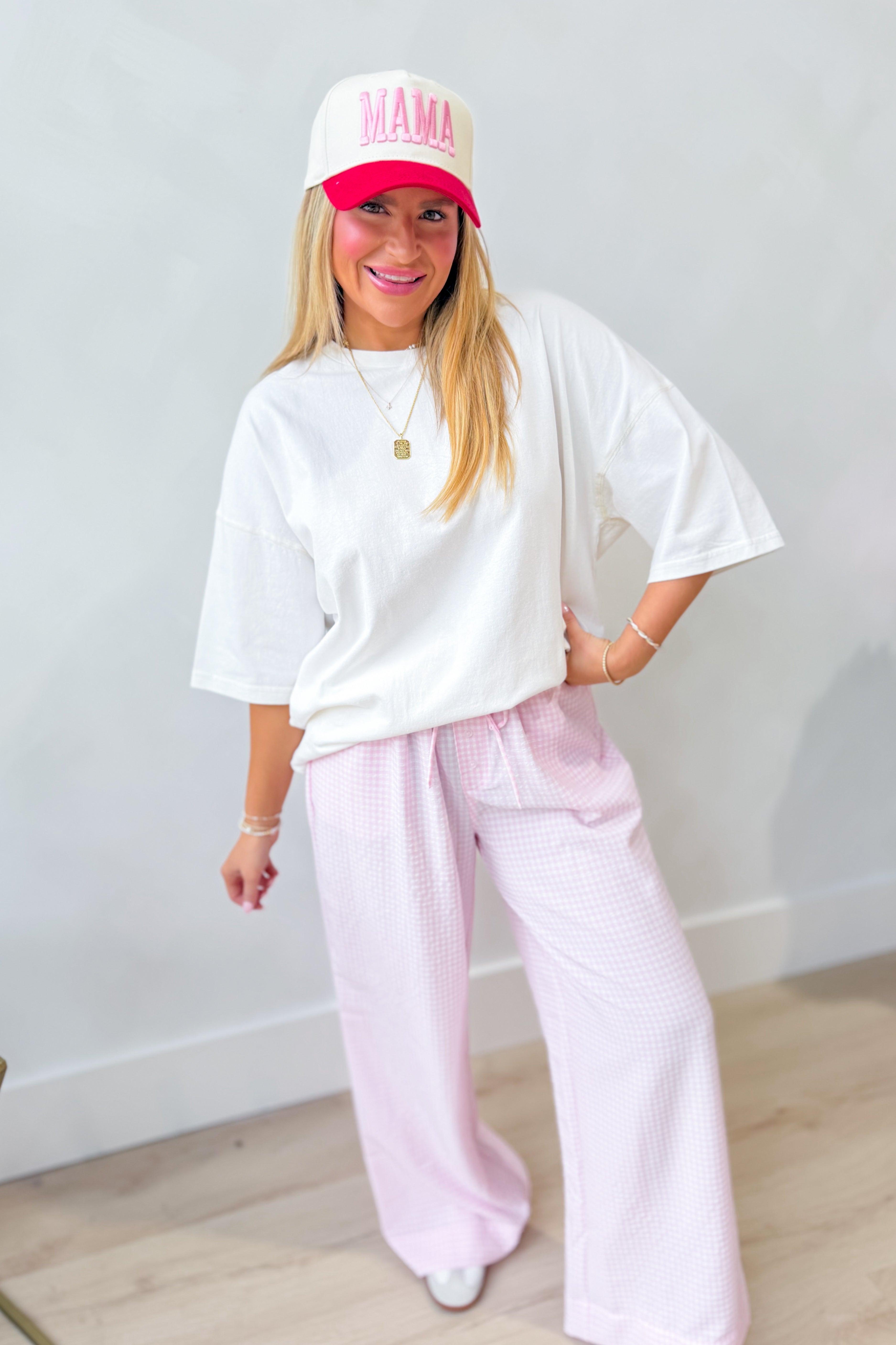 Peach Love Cody off-white solid relaxed casual top for women, basic 105 style with a comfortable fit and simple design.