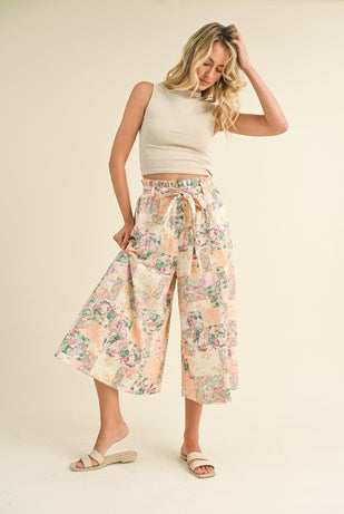 Connor High Rise Floral Belted Culottes - Be You Boutique