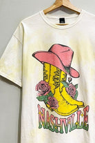 Nashville Cowboy Boots and Hat Short Sleeve Graphic Tee - Be You Boutique