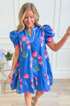 Carrie Floral Flutter Sleeve Dress - Be You Boutique