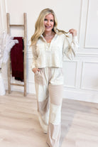 Maci Mineral Wash Color Block Pant - Be You Boutique