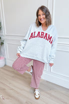 Reversible Alabama Game Day graphic sweatshirt by BUCKET LIST featuring split neck design and bold team graphics.