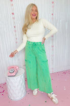Bradley Mineral Washed Terry Knit Wide Leg Pants [S~3X] - Be You Boutique