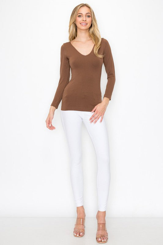 Katie Seamless Basic Reversible Long Sleeve Top [REG & PLUS] - Be You Boutique
