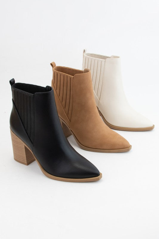 Duvets Pointed Toe Ankle Boot Booties - Be You Boutique