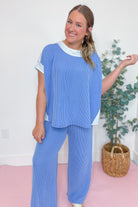 Molly Color Blocked Ribbed Pant Set - Be You Boutique