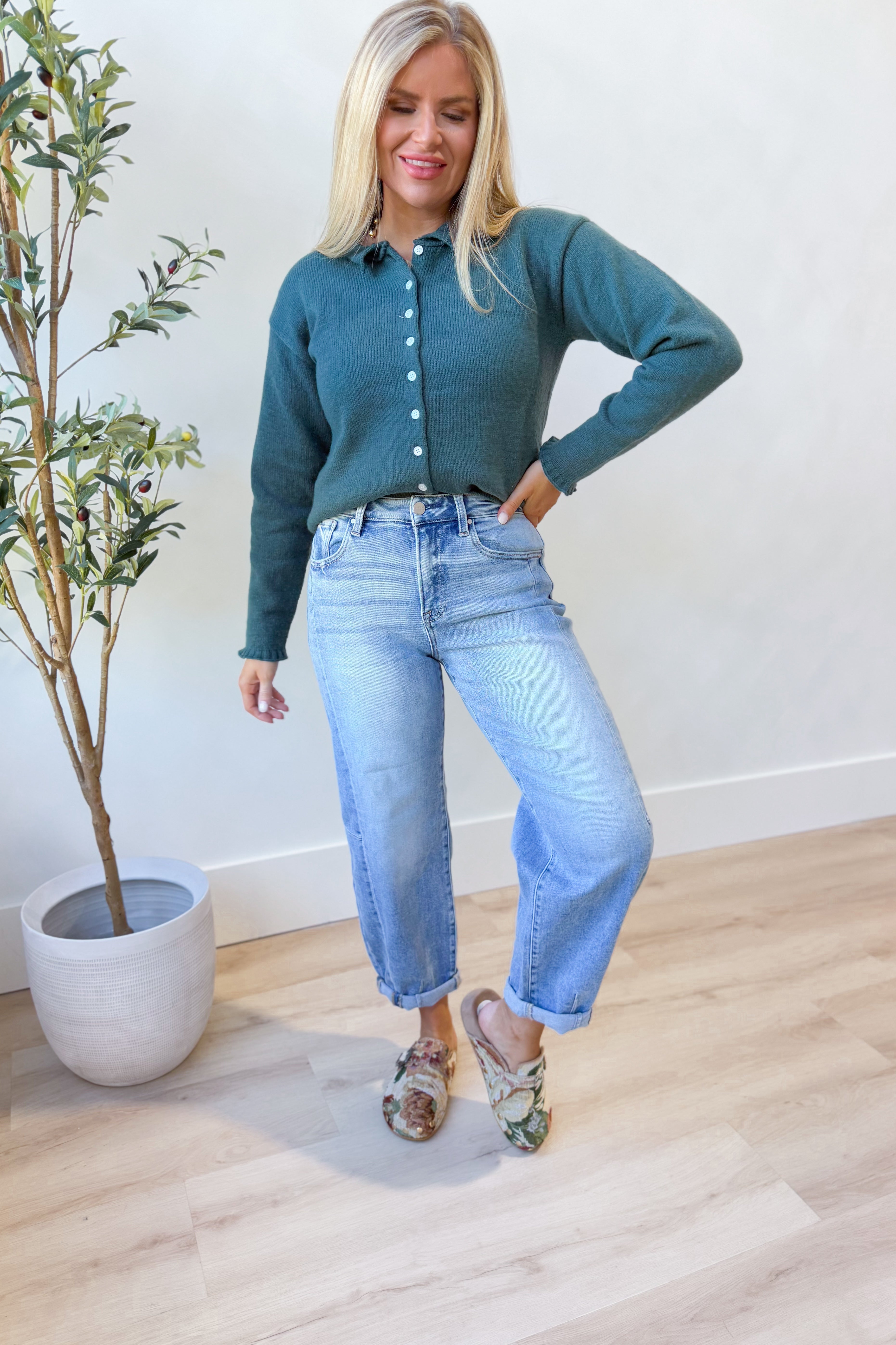 Risen Ben High Rise Barrel Jeans [0-3XL] - Be You Boutique