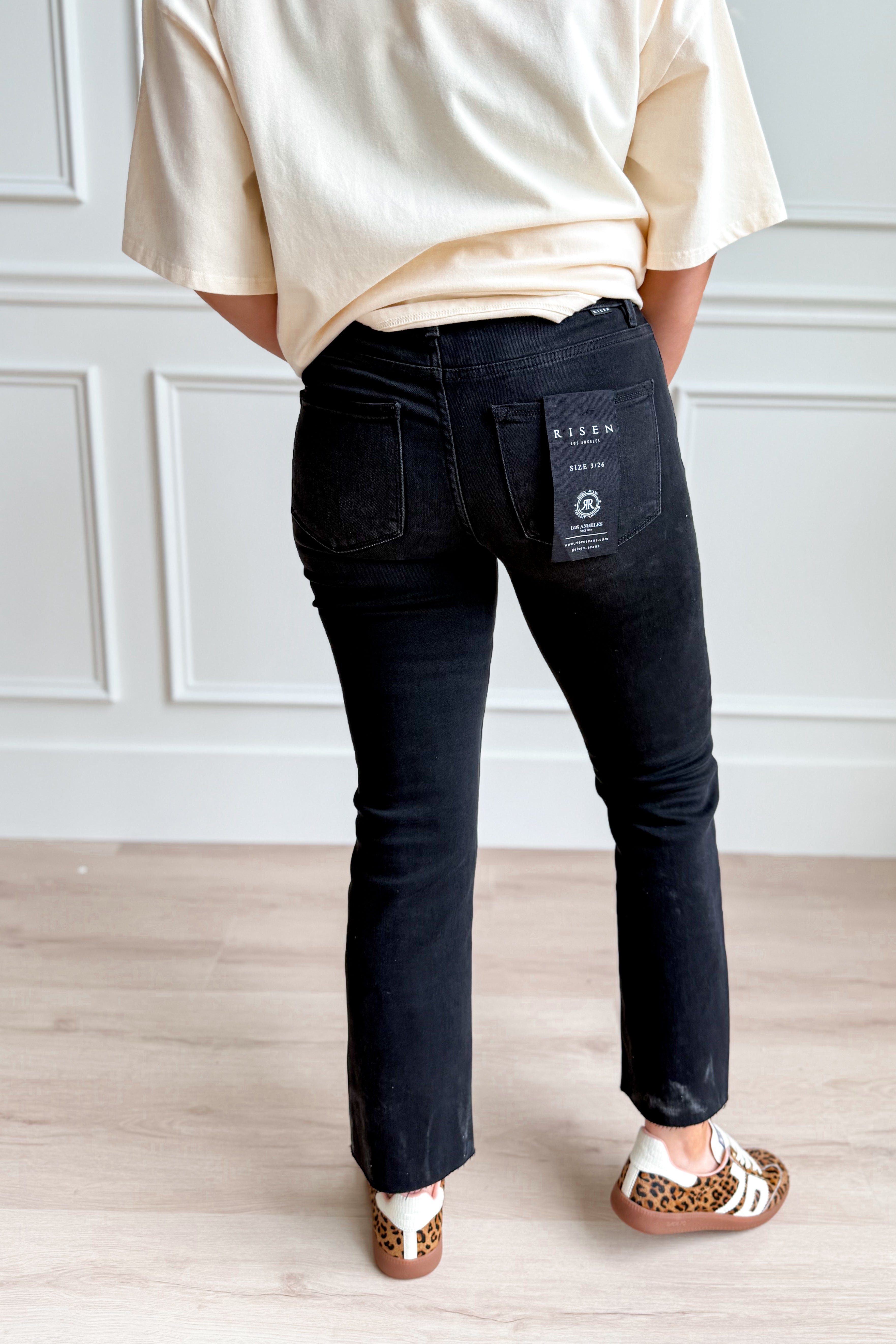 Risen John Mid Rise Straight Raw Edge Jeans - Be You Boutique