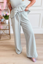 Carrie Gingham Wide Leg Pant - Be You Boutique
