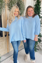 Boone Mock Neck Long Sleeve Sweater Top - Be You Boutique
